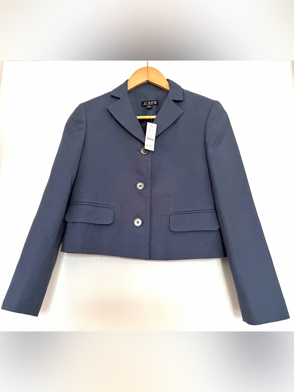 J.Crew Women’s Lenore lady blazer in Gramercy linen blend Cropped.00.NWT.